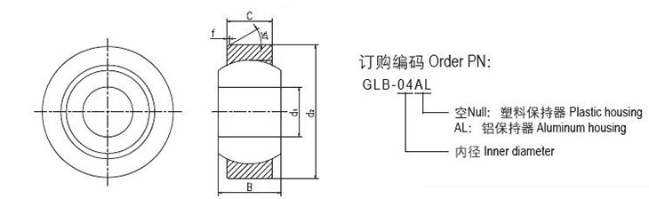 GLB塑料角支軸承